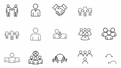 Fototapeta premium set of web icons in line style eps 