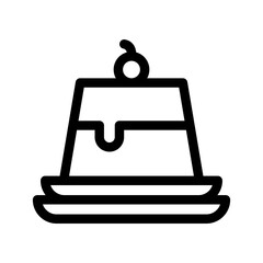 Pudding Icon Vector Symbol Design Illustration