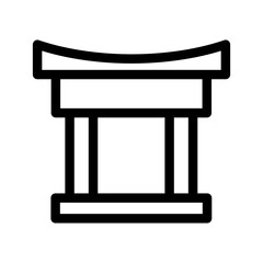 Fototapeta premium Torii Icon Vector Symbol Design Illustration