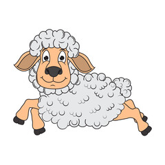 Cute Sheep Animal Cartoon