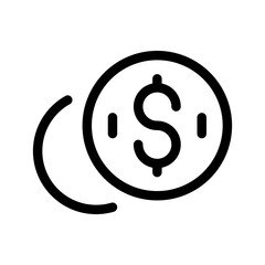 Coin Icon Vector Symbol Design Illustration