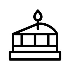 Cake Slice Icon Vector Symbol Design Illustration