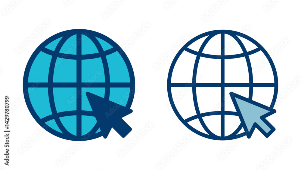 Wall mural web icon vector isolated on white background. website vector icon. internet world vector