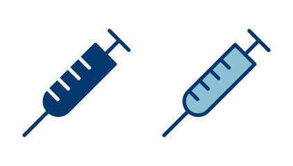 Syringe icon vector isolated on white background. injection icon
