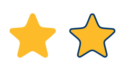 Obraz premium Star Icon vector isolated on white background. Star vector icon. Rating symbol