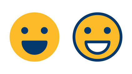 Smile icon vector isolated on white background. Smile vector icon. Emoticon Icon vector. Emoji