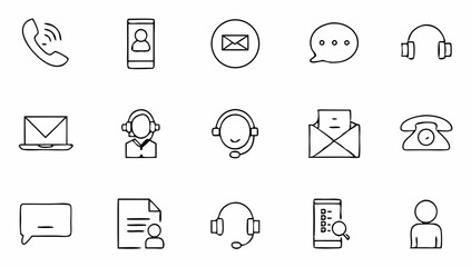 customer service and support set of web icons in  (1).eps