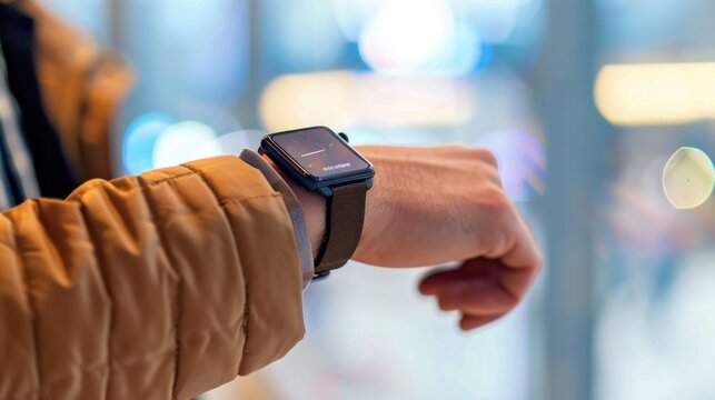 Person wearing smart glasses and smartwatch stock photo --ar 16:9 --raw --v 6 Job ID: 779b8149-b4fb-43b8-840b-f9012e0f0762