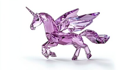 Obraz premium Elegant Crystal Unicorn Figure