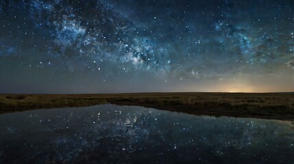 night sky with stars and clouds