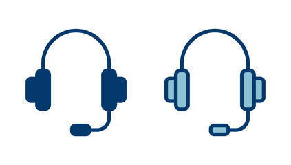 Headphone icon vector isolated on white background. Headphone vector icon. Call us