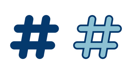Hashtag icon vector isolated on white background. hashtag vector icon