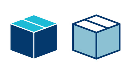 Box icon vector isolated on white background. Cardboard box, packaging open. Box vector icon