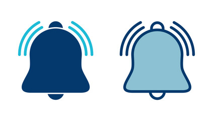 Bell Icon vector isolated on white background. Notification symbol. Bell vector icon