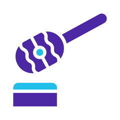 Honey Dipper with Container, Honeycomb Design Icon