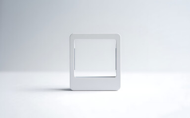 Minimalist White Square Frame A Clean and Modern Design Element for Digital Projects and Presentations