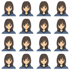 a young woman with her expression vector image
