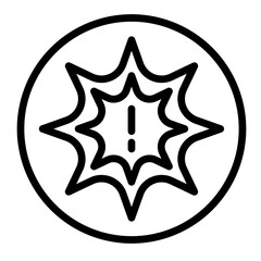 Comment Explosion Icon Vector Line Icon Design