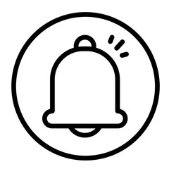Trending Notification Bell Vector Line Icon Design