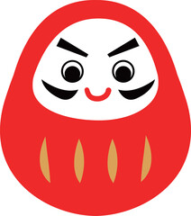 下を見るダルマ