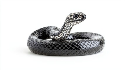 Fototapeta premium Decorative Black Snake Figurine