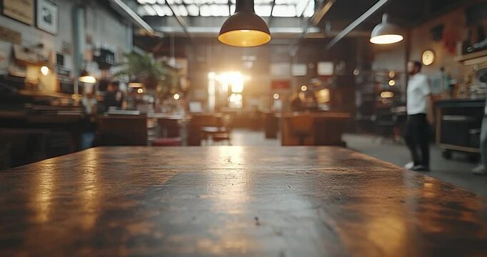Rustic industrial restaurant interior