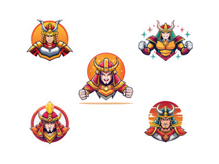 Esport logo featuring a mystical Indonesian warrior inspired by Gatotkaca