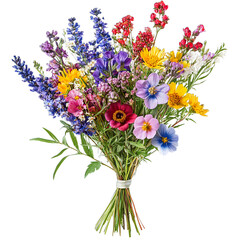 Obraz premium bouquet of flowers isolated on transparent background png