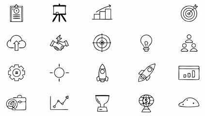 start up set of web icons in line style  business  (2).eps