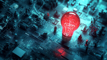Creative business planning with creative, business planning contrast strategy elements in bold layout and high contrast style for innovation and startup energy. AI generative