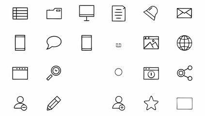 website interface set of web icons in line style   (4).eps