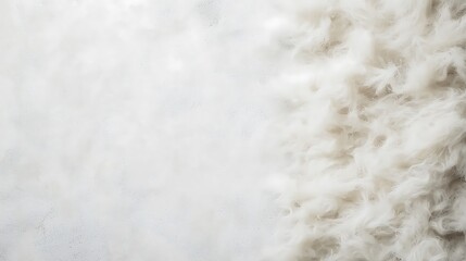 Soft, fluffy white texture against a pale background, creating a dreamy, ethereal feel