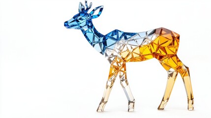 Fototapeta premium Colorful Crystal Deer Figure