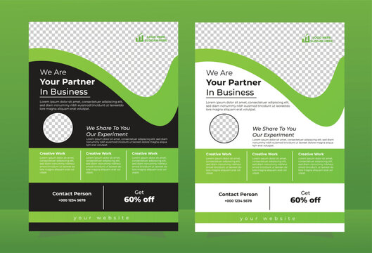 We are your partner in business flyer set