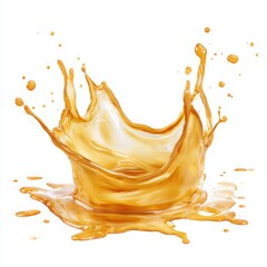 Juice crown splash liquid motion on white background