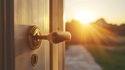 An open door reflecting a hopeful future and opportunities on the horizon