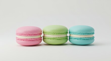 Fototapeta premium 3D Style illustration in white background of Macaroon