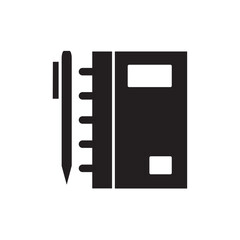 notebook and pen glyph