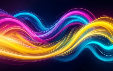 Fototapeta premium abstract colorful background with waves, neon-infused abstract wave pattern