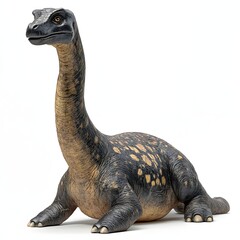 Naklejka premium Detailed plesiosaur illustration. Leathery skin and realistic textures bring this prehistoric reptile to life. Perfect for educational or fantasy themes. Mythical isolated on a white background