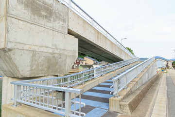 豊岡市津居山周辺の街並みと船（瀬戸運河）
