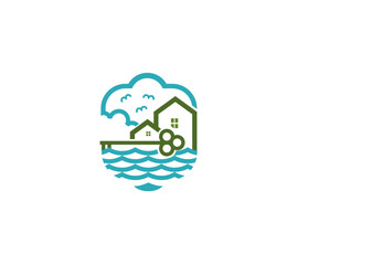 Modern Residential Home Logo &ndash; Real Estate, Property, House Line Icon Design