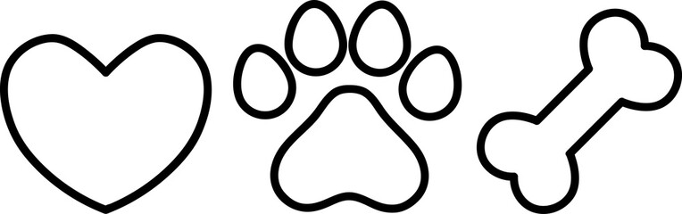 犬の足跡のアイコン