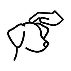 Pet Adoption Hand Petting Dog Care Symbol