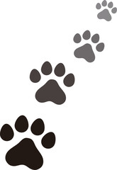 犬の足跡のアイコンのパターン

