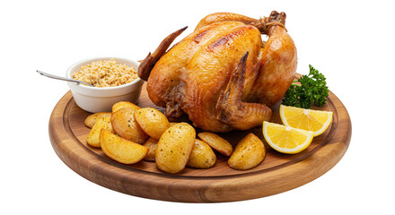 frango assado no fundo transparente