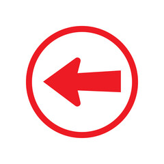 Obraz premium left red arrow sign