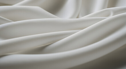 Subtle Waves Of Flowing White Fabric Background For Elegant Designs