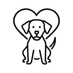 Pet Adoption Dog with Heart Love