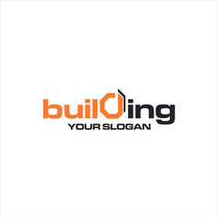 creative simple logo design building